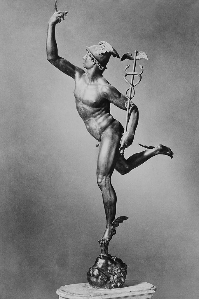 Bronze statue of Mercury, the Roman messenger god